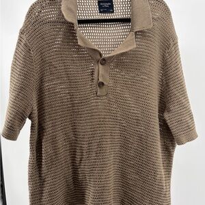 Abercrombie & Fitch Tan Knit Sweater‎ Men's Large Cotton